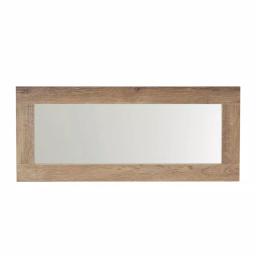 Household Essentials Ashwood Rectangular Wall Mirror, Gray Distressed Woodgrain Frame, 29.5 x 12.6 in. thumbnail 1