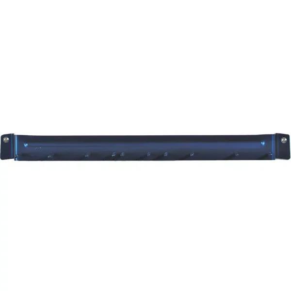Carlisle 17 in. Aluminum Brush Rack, Blue (Case of 12) - Heavy Duty Broom and Mop Holder