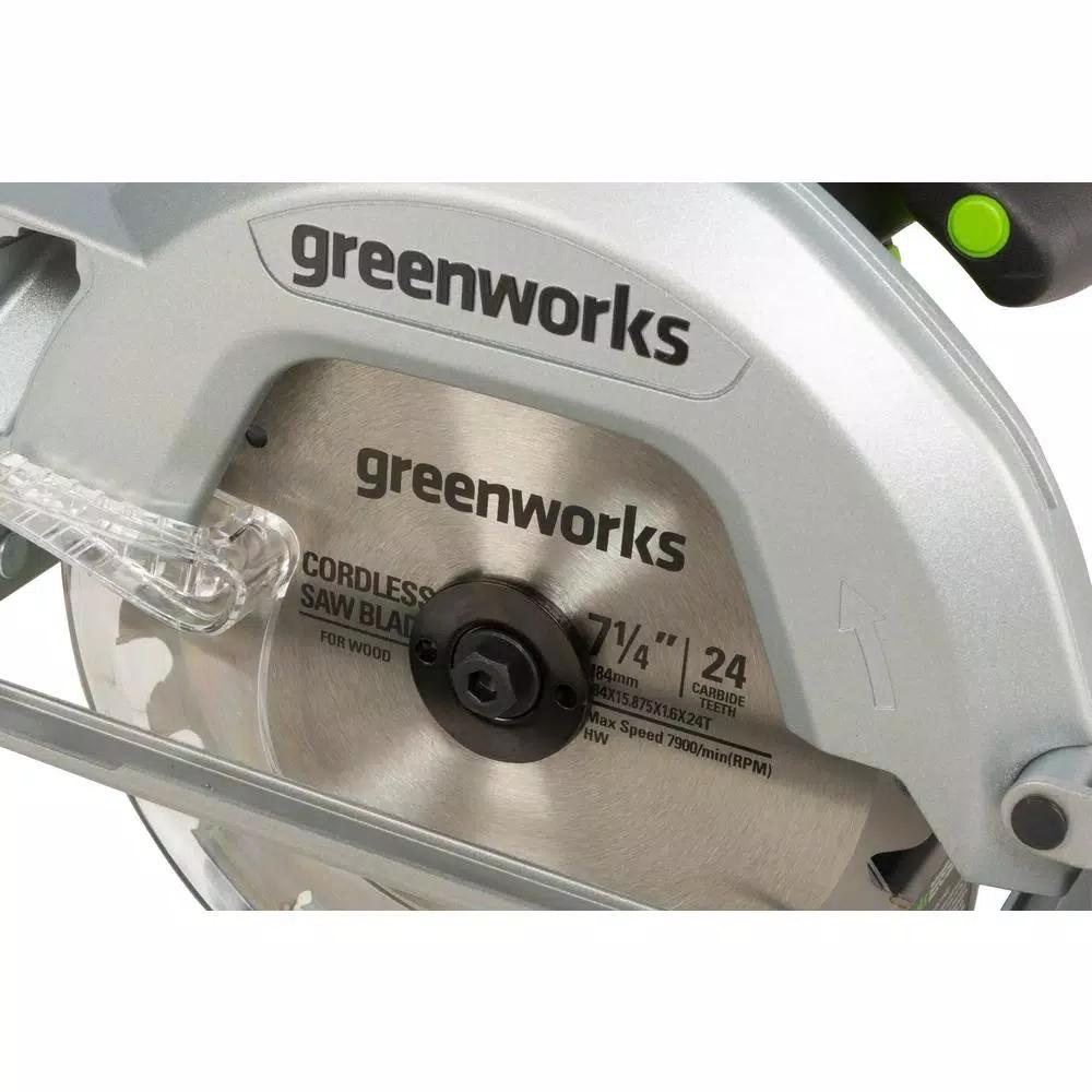 Greenworks 24V Cordless Brushless 7.25 in. Circular Saw, Tool Only
