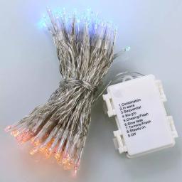 Novolink 34 ft. 100-Light Multi-Color LED Battery Operated Decorative String Lights with Timer thumbnail 7