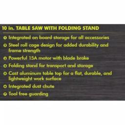 RYOBI 10 in. 15 Amp Table Saw with Folding Stand thumbnail 5