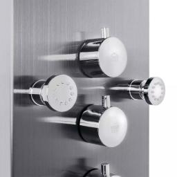 AKDY 65 in. 8-Jet Shower Panel System, Space Gray Brushed Stainless Steel with Rainfall, Waterfall & Wand thumbnail 8
