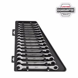 Milwaukee M12 FUEL 12V Cordless 1/4 in. Extended Reach Ratchet Kit with Metric Ratcheting Wrench Set thumbnail 8
