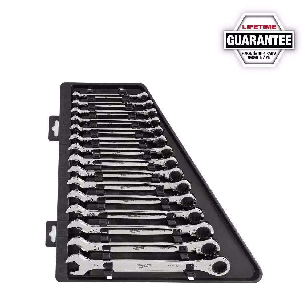 Milwaukee M12 FUEL 12V Cordless 1/4 in. Extended Reach Ratchet Kit with Metric Ratcheting Wrench Set