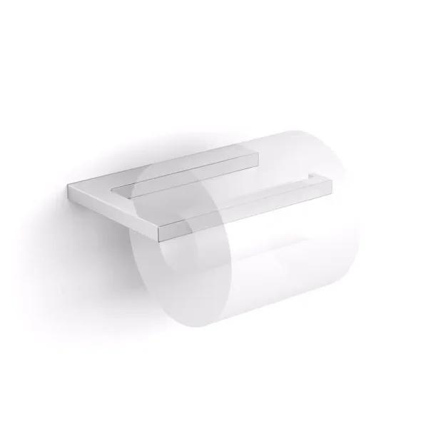 WS Bath Collections Luna Wall Mount Toilet Paper Holder, Polished Chrome