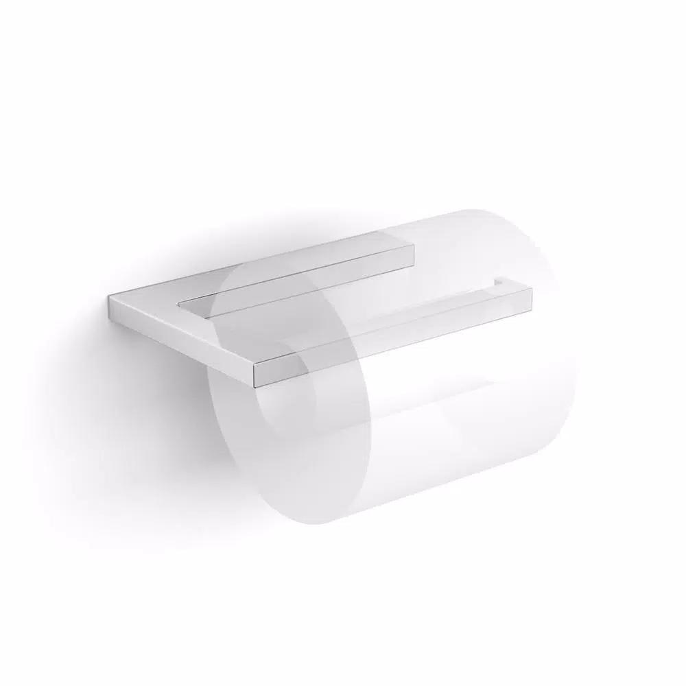 WS Bath Collections Luna Wall Mount Toilet Paper Holder, Polished Chrome