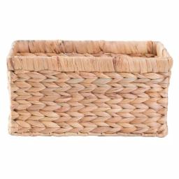 Vintiquewise Natural Water Hyacinth Rectangular Storage Bin Basket with Cutout Handles thumbnail 4