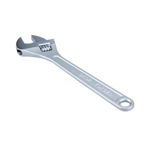 Steel Core 15 in. Jumbo Adjustable Wrench, Drop Forged Heat Treated Carbon Steel