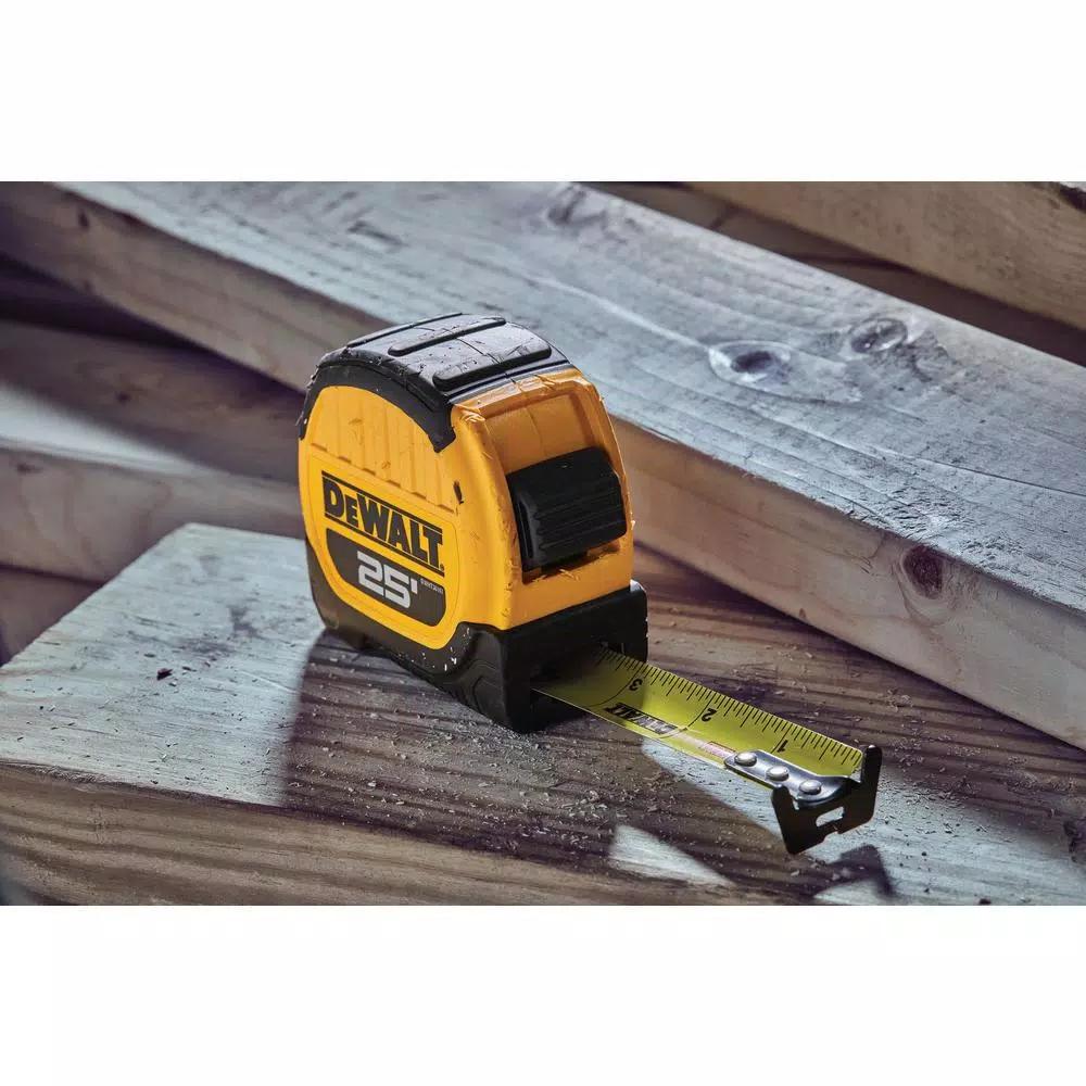 DEWALT 25 ft. x 1-1/8 in. Tape Measure, 4-Pack - Durable Residential Construction Hand Tool