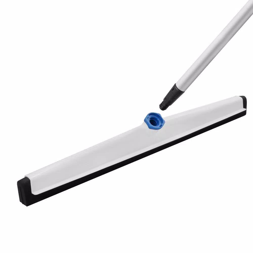 Unger 22 in. Foam Rubber Floor Squeegee with Lightweight Plastic Base, Threaded Connection