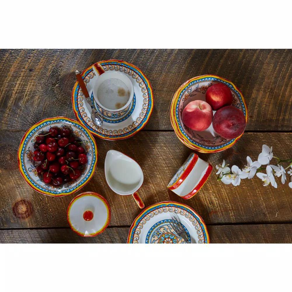 Euro Ceramica Duomo Collection Stoneware Breakfast Accessory Set