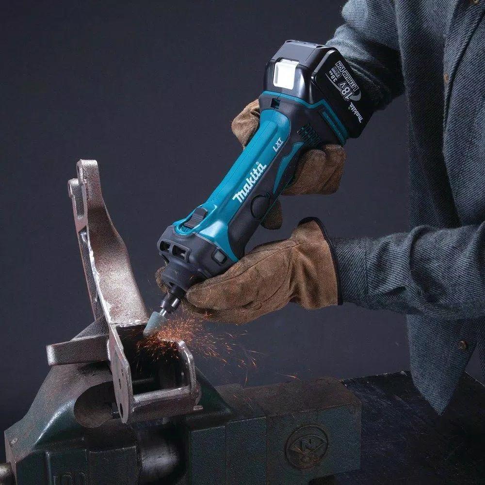 Makita 18V LXT Cordless 1/4 in. Die Grinder Kit with Bonus 5.0Ah Battery
