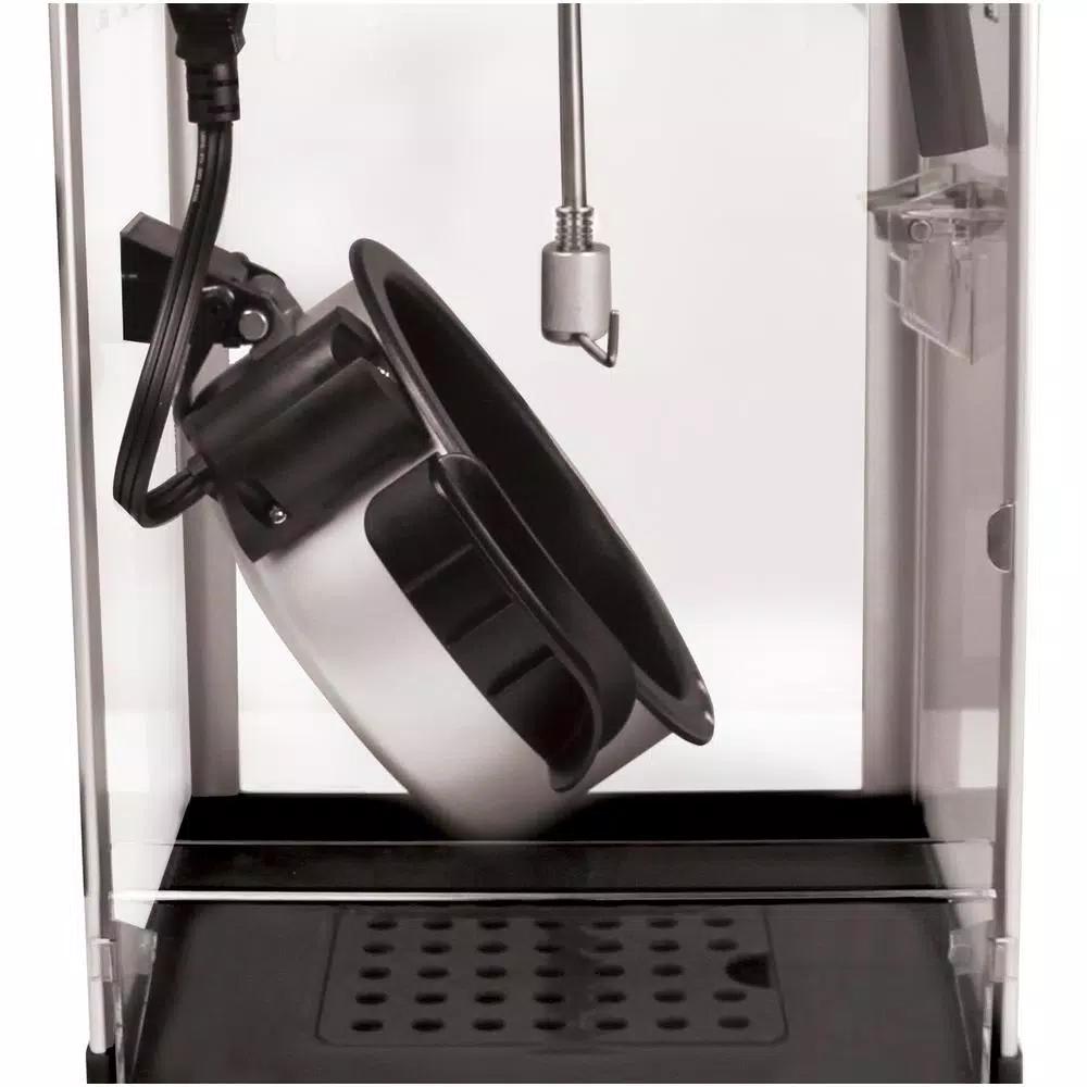 West Bend 4-Quart Movie Theater Style Popcorn Popper Machine with Nonstick Kettle and Scoop, Black
