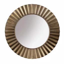 Household Essentials 37" Bronze Sunburst Round Wall Mirror - Contemporary Glam Accent Mirror thumbnail 5