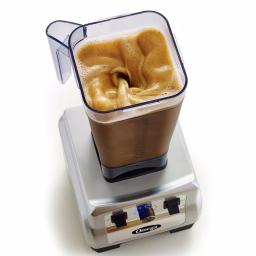 Omega OM6560 3 HP 64 oz. Variable 10-Speed Silver Blender with BPA-Free Tritan Container thumbnail 3