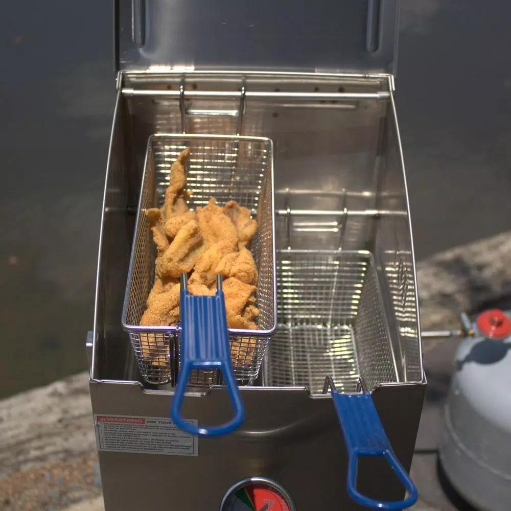 Bayou Classic 4 Gallon Stainless Steel Bayou Fryer with 2 Baskets