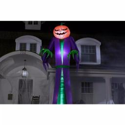 Gemmy 12 ft. Halloween Airblown Projection Inflatable Fire and Ice Jack O Reaper thumbnail 9
