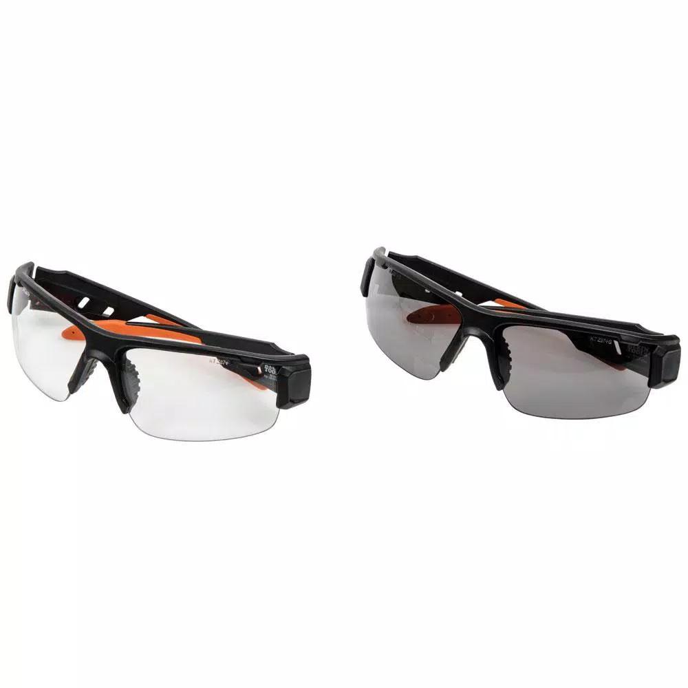 Klein Tools PRO Safety Glasses Combo Pack - Anti-Fog, Scratch Resistant, UV Protection (Clear & Gray)
