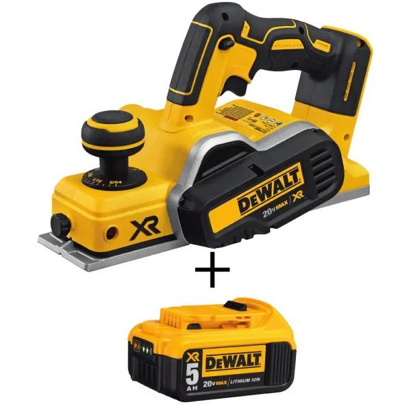 DEWALT 20V MAX XR Cordless Brushless 3-1/4 in. Planer with 5.0 Ah Battery