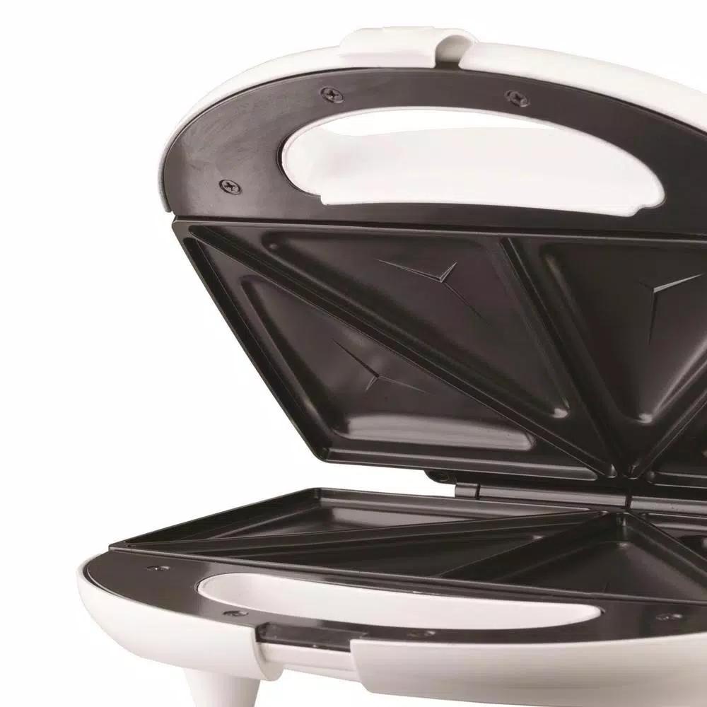 Brentwood Appliances TS-240B 750-Watt Dual Sandwich Maker, Nonstick, White