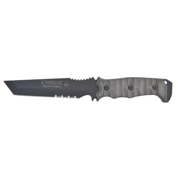 Camillus DAGR Carbon Steel Tanto Fixed Blade Knife with G10 Handle and Molded Sheath