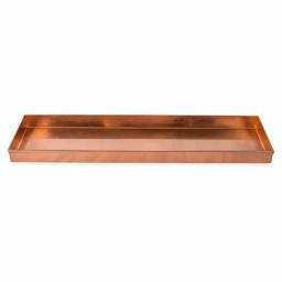 Achla Designs 20 in. Polished Copper Plated Stainless Steel Decorative Long Serving Tray thumbnail 3