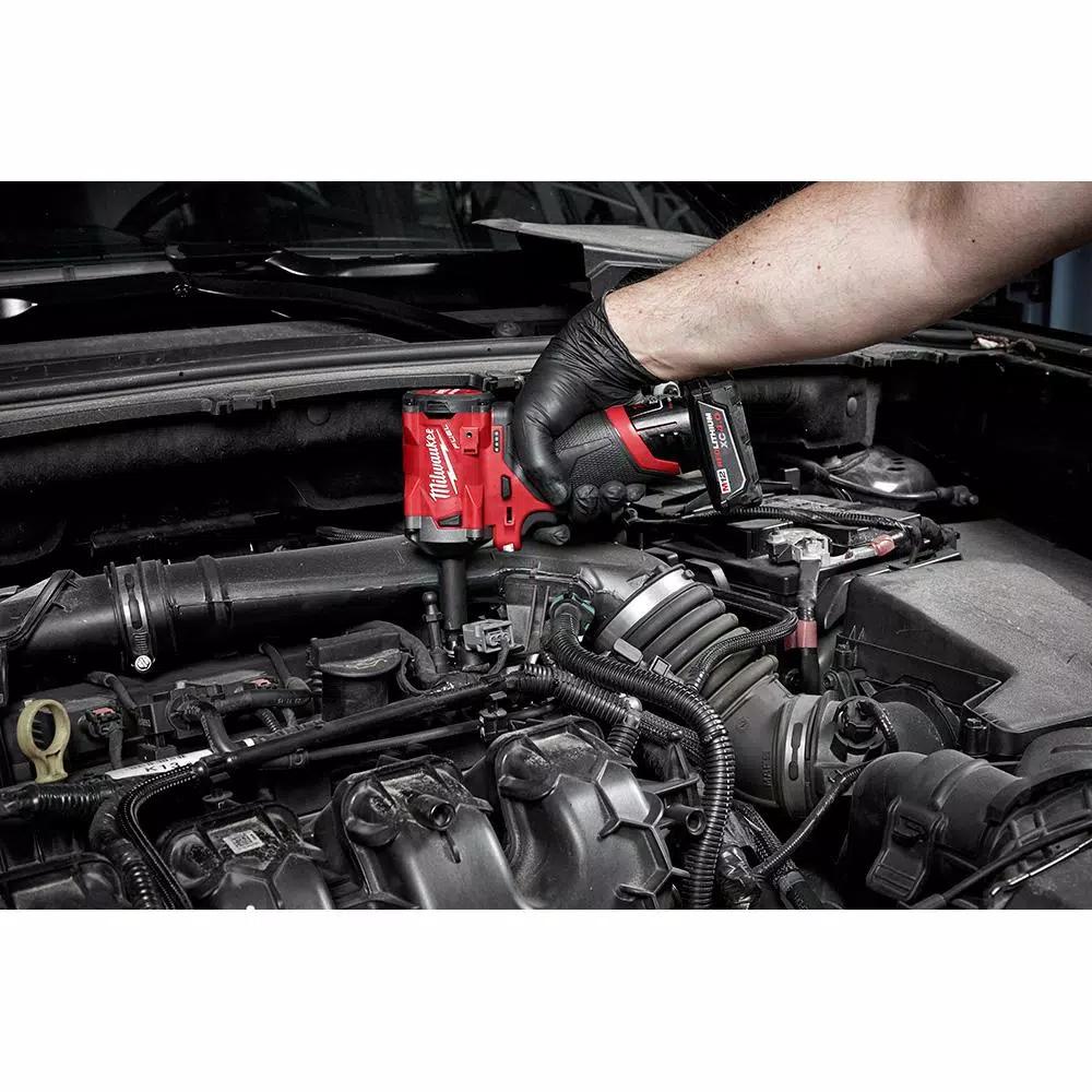 Milwaukee M12 FUEL 3/8 in. Stubby Impact Wrench & Ratchet Combo Kit with Two 3.0 Ah Batteries
