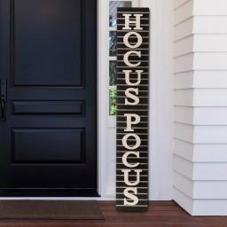Glitzhome 60 in. Hocus Pocus Halloween Wooden Standing Porch Sign and Hanging Decor thumbnail 5
