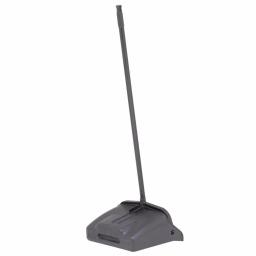 Continental 12 in. Upright Lobby Dust Pan with Vinyl-Coated Steel Handle, Black thumbnail 3