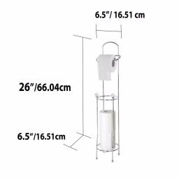 Home Basics Bronze Steel Free-Standing Toilet Paper Holder with 3-Roll Storage Base thumbnail 2