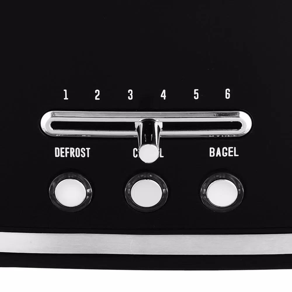 Kalorik 2-Slice Retro Wide Slot Toaster - Black
