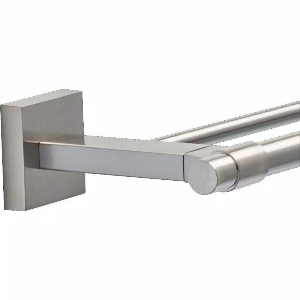 Franklin Brass Maxted 24 in. Double Towel Bar, Brushed Nickel, Modern Wall Mounted Design