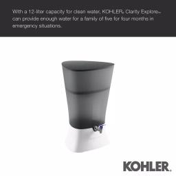 KOHLER Clarity Explore Recreational Gravity-Fed Water Filtration System, Charcoal Ombre thumbnail 6