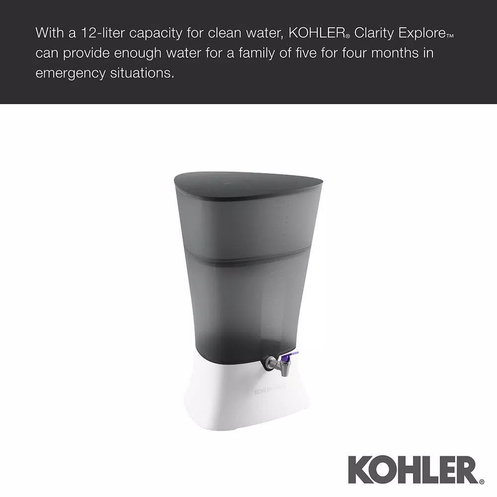 KOHLER Clarity Explore Recreational Gravity-Fed Water Filtration System, Charcoal Ombre