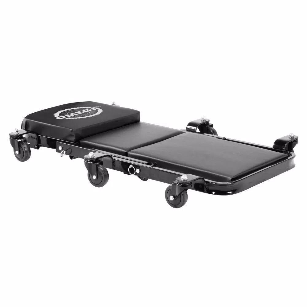 Omega 91400 2-in-1 Low Profile Z-Shape Mechanic Creeper and Seat, 450 lb. Capacity