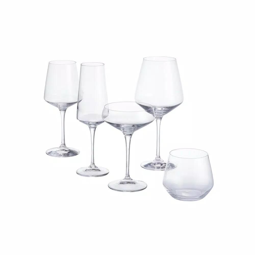 Home Decorators Collection Genoa 18.5 oz. Lead-Free Crystal Stemless Wine Glasses, Set of 8
