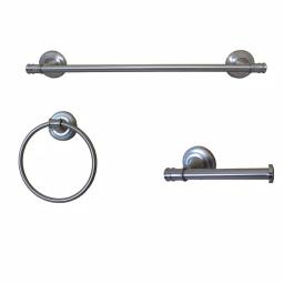 ARISTA Edgerton Collection 3-Piece Bathroom Hardware Set, Satin Nickel thumbnail 1