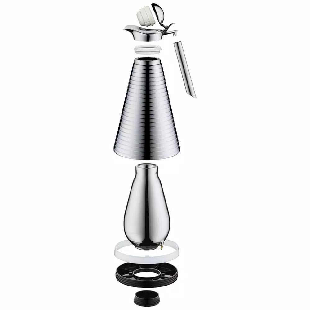 Alfi Chrome-Plated Copper Glass Vacuum Carafe, 1.06 Qt.