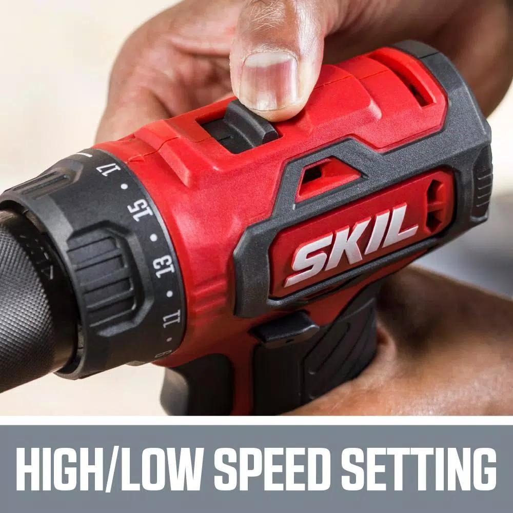 Skil PWRCore 20V Brushless 1/2 in. Cordless Drill Driver Kit with 2.0Ah Battery and PWRJump Charger
