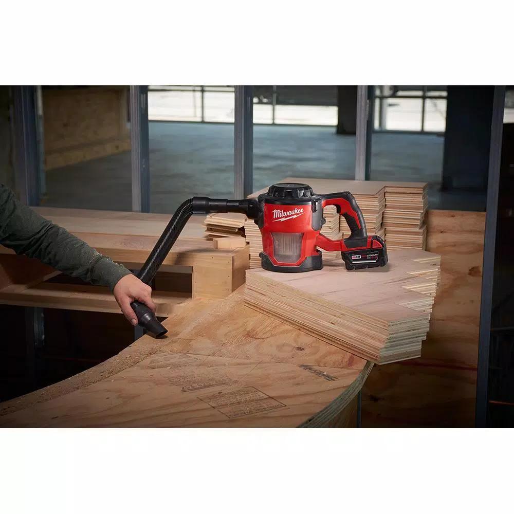 Milwaukee M18 18V Lithium-Ion Cordless Wet/Dry Vacuum & M18 Compact Vacuum 2-Tool Combo Kit