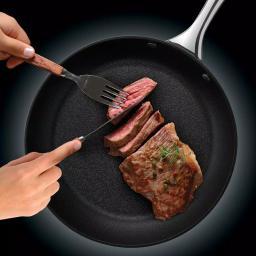 Starfrit The Rock by Starfrit 9.5 in. Aluminum Nonstick Frying Pan, Black Speckle thumbnail 4