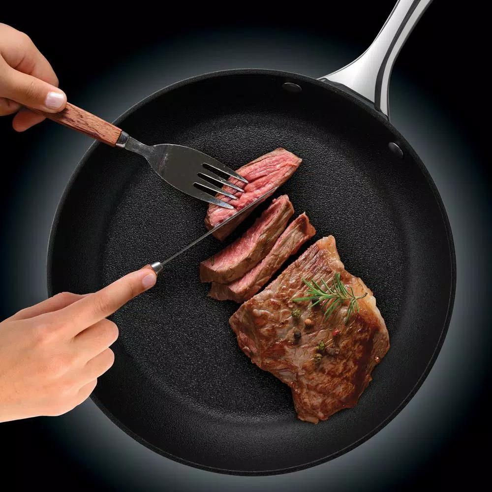 Starfrit The Rock by Starfrit 9.5 in. Aluminum Nonstick Frying Pan, Black Speckle