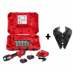 Milwaukee M18 FORCE LOGIC 600 MCM Crimper Kit with 750 MCM Cu/1000 MCM Al Cutting Jaw thumbnail 1