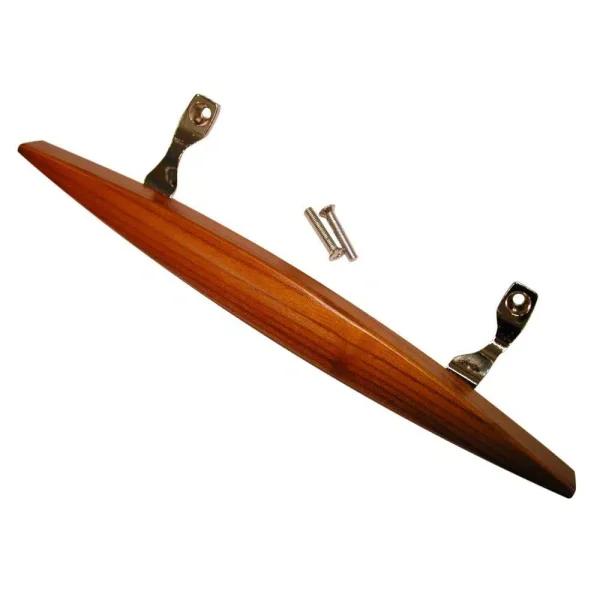 Barton Kramer Wood Sliding Glass Door Handle, C-Style Canoe Shape, Chrome Brackets