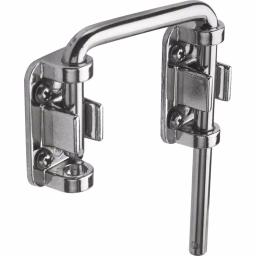 Prime-Line Sliding Door Loop Lock, 2-1/8 in. Reach, Hardened Steel Bar with Diecast Base, Chrome Finish thumbnail 1