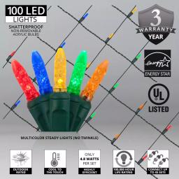 Wintergreen Lighting 48 in. x 72 in. 100-Light M5 Multi-Color LED Net Light Set thumbnail 3