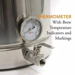 Gas One 40 Qt. Stainless Steel Brew Kettle Complete Kit with Lid and Accessories thumbnail 5