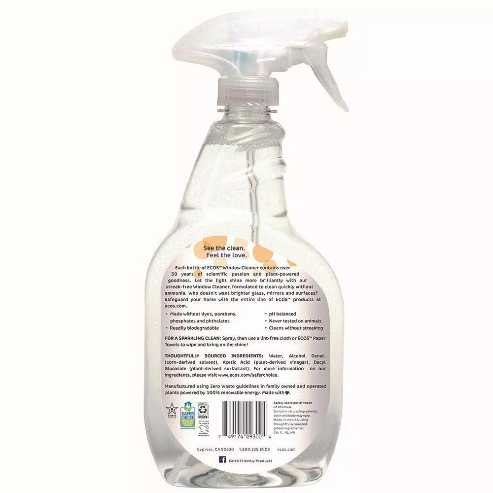 ECOS 22 oz. Vinegar Window Cleaner & Glass Cleaner, Streak-Free Trigger Spray