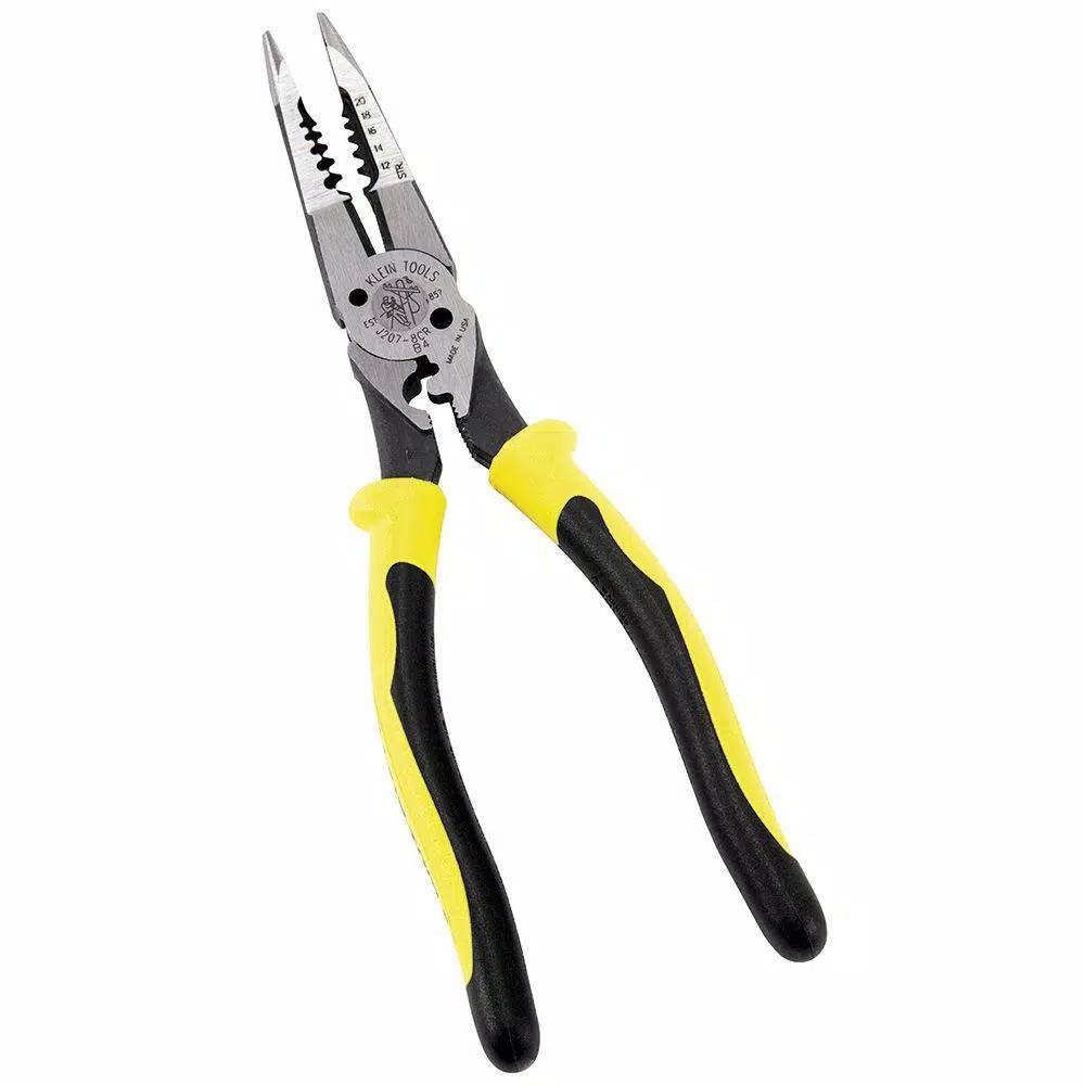 Klein Tools 8-3/8 in. All-Purpose Long Nose Pliers with Crimper and Wire Stripper