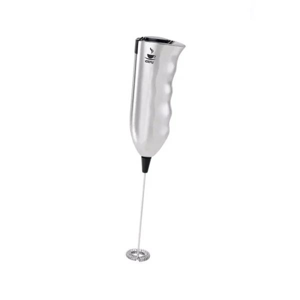 GEFU Stainless Steel Handheld Milk Frother, 16,000 RPM Battery Powered Whisk